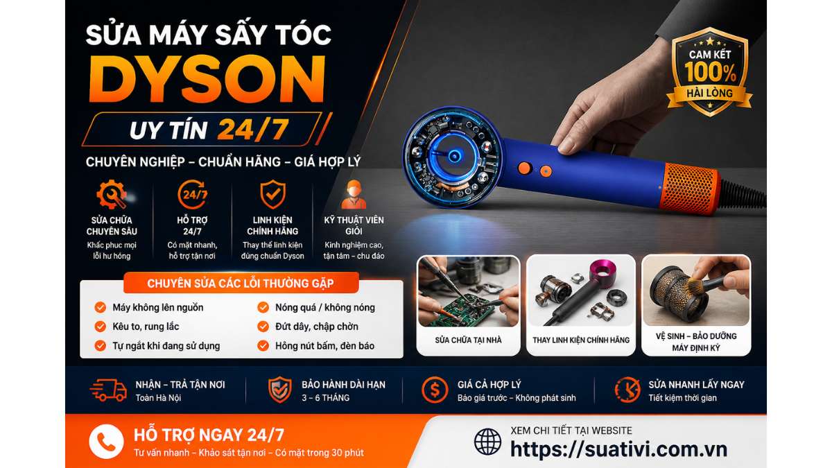 Quy Trình Sửa Máy Sấy Tóc Dyson Tại Hà Nội