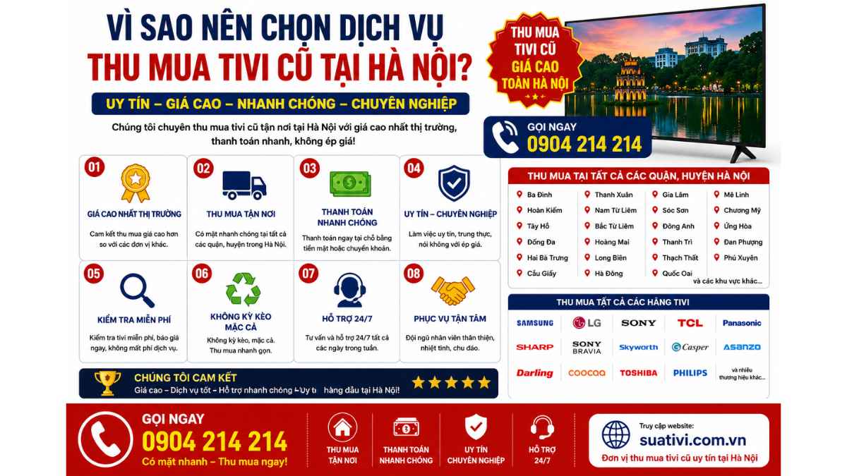 Vì Sao Nên Chọn Dịch Vụ Thu Mua Tivi Cũ Tại Hà Nội?