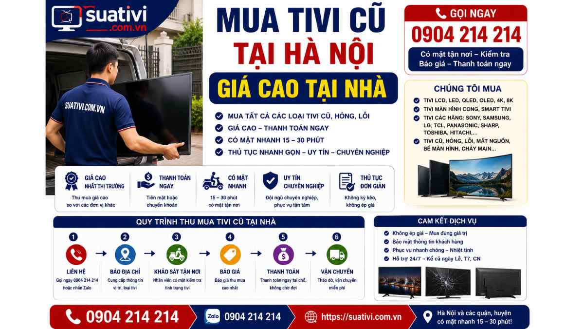 Những loại tivi cũ hỏng được thu mua